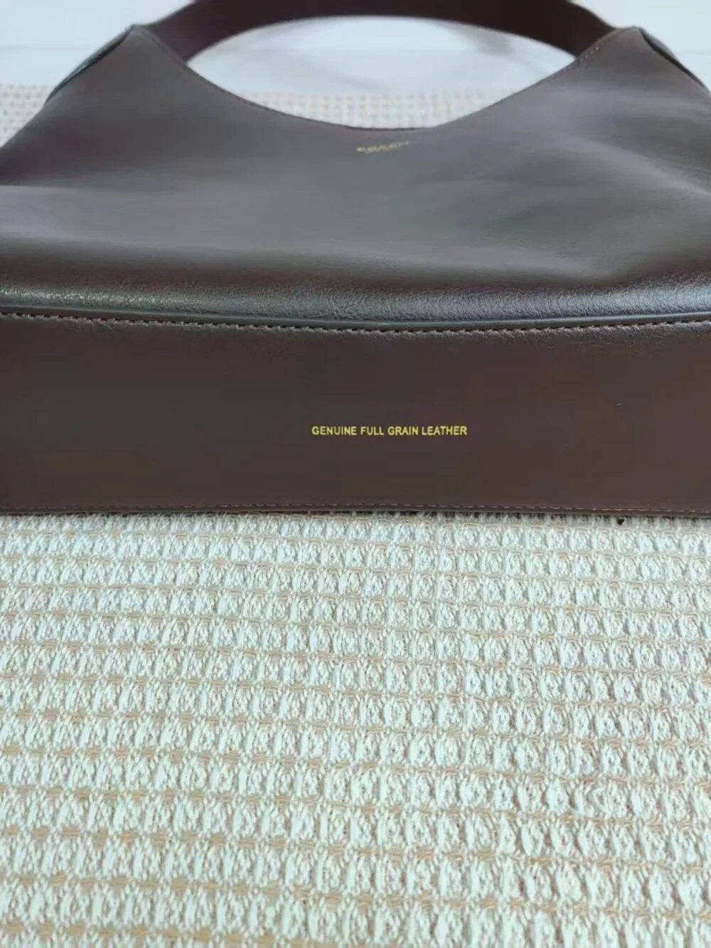 Coach Brooklyn Full Grain Leather Shoulder Bag with Gold Logo and Magnetic Closu